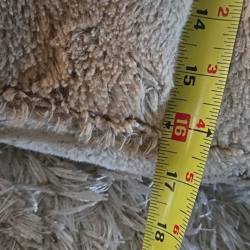 Cozy Tan and Cream Fuzzy Soft Couch Bed Comfy Y2k Pillow One Unisex Home House - Picture 6 of 13